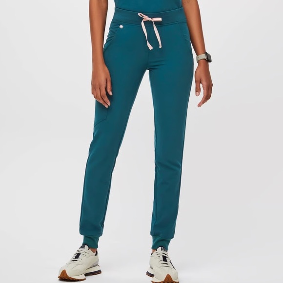 Figs Pants - Figs Zamora Jogger Pants in Caribbean Blue, Sz S